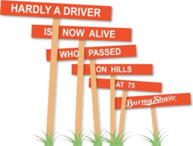 Burma Shave signs
