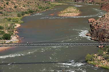 Grand Canyon Phantom Ranch hiking across Silver Bridge