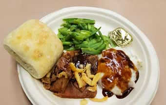 Dinner on the train to Fairbanks