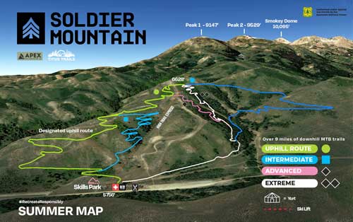 Soldier Mountain summer map