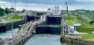 Panama Canal Gatun Locks entrance