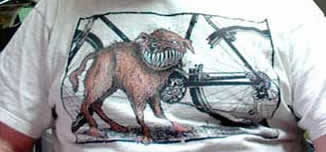 Dog-bike t-shirt