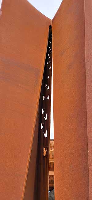 Oso Slide Memorial Tower with the 43 butterflies representing the victims