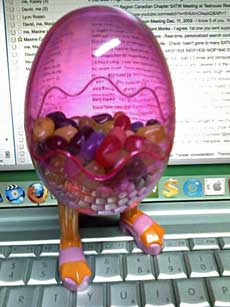 Computer and jelly beans