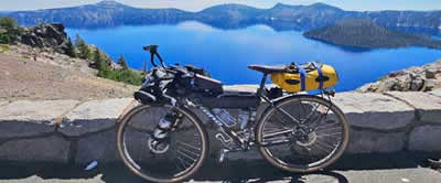 Loaded touring bike