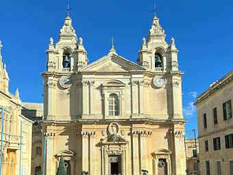 The Co-Cathedral of St. Paul, inside the walls of Mdina