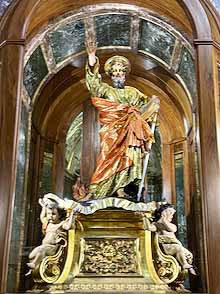 Valletta Church of Saint Paul's Shiprock wooden statue of Saint Paul