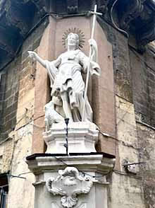 Street shrines at the building corners in old Valletta
