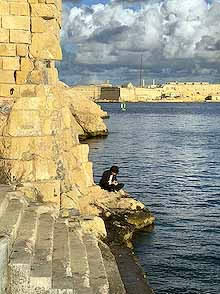 Valletta Harbor wall