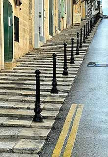 Valletta sidewalk steps