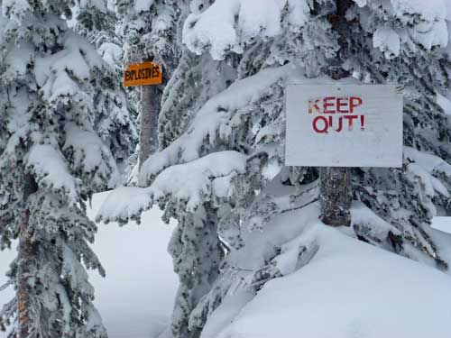 Keep out sign