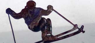 Skier sculpture