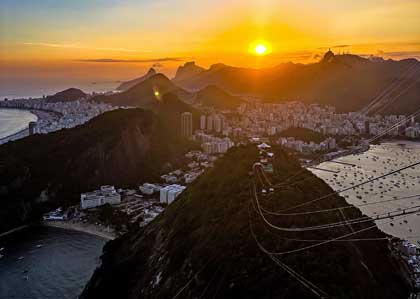 Rio, sunset from Sugarloaf Mountain