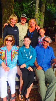 Family at Oregon cabin