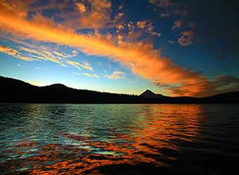 Oregon cabin, Mt. McLoughlin and Lake of the Woods